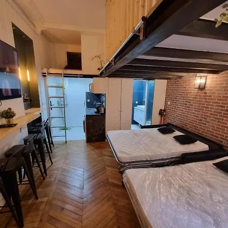 Beautiful Mini Loft Near Saint-lazare Apart Otel